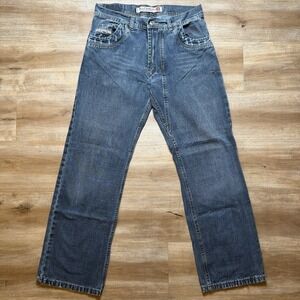 Diesel Jeans Men 31x32 Blue Relaxed Straight Leg Baggy Dark Wash Denim (Tag 34)